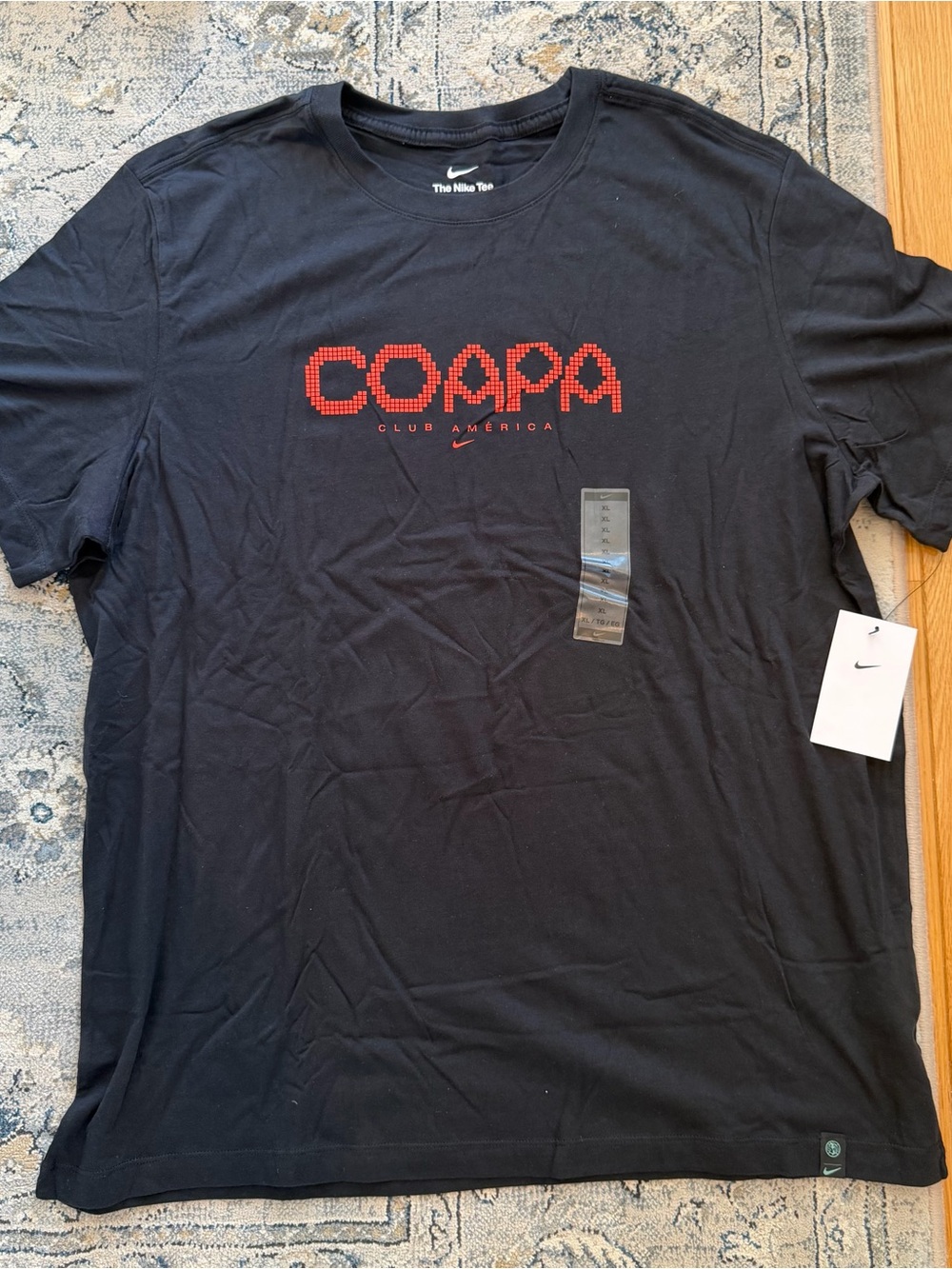 Nike Black COAPA Club América Graphic Tee with Red Logo